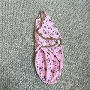 Summer Infant SwaddleMe Pink Monkey Print Adjustable Baby Swaddle Wrap